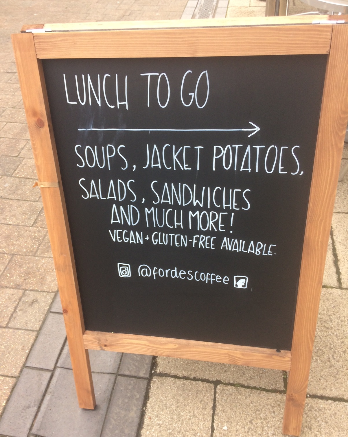 Fordes – Chalkboard Sign – The Nottingham Food Blog