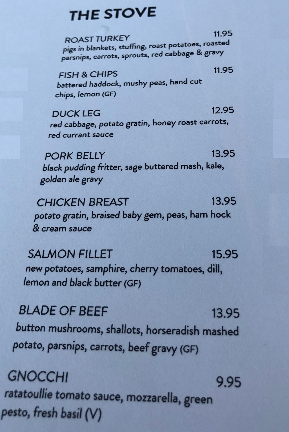 The Dorset Stove Menu The Nottingham Food Blog