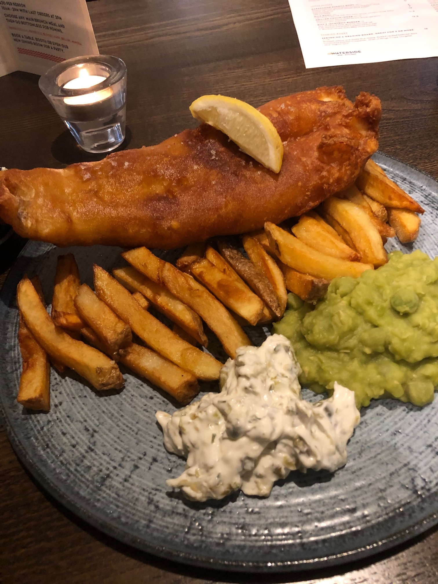 Waterside Bar and Kitchen Fish and Chips The Nottingham Food Blog