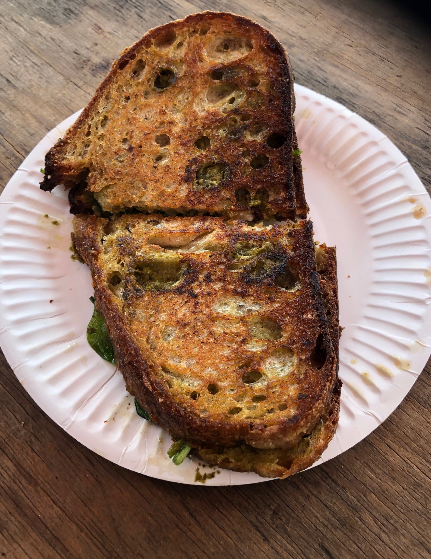 The Cheese Cave in Newark The Brie Spinach Pesto Toastie The