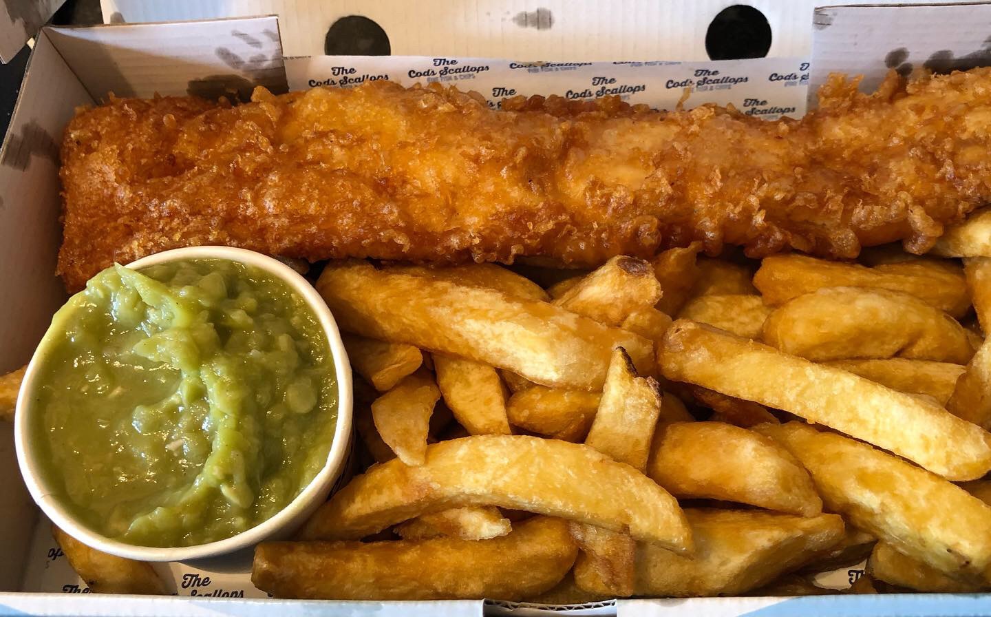 The Cods Scallops in West Bridgford Cod and Chips with Mushy Peas The Nottingham Food Blog