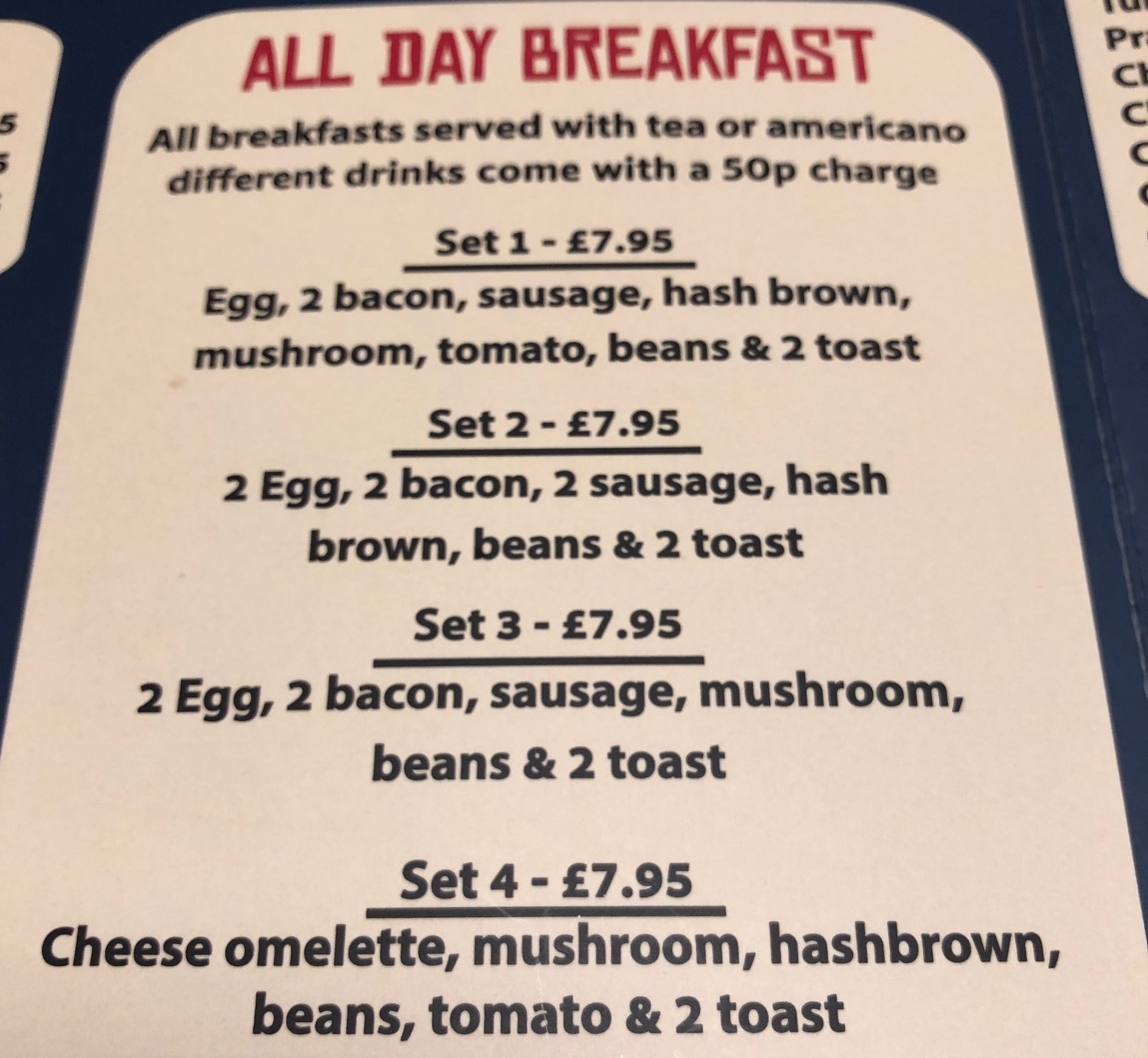 Daisy Cafe All Day Breakfast Menu The Nottingham Food Blog